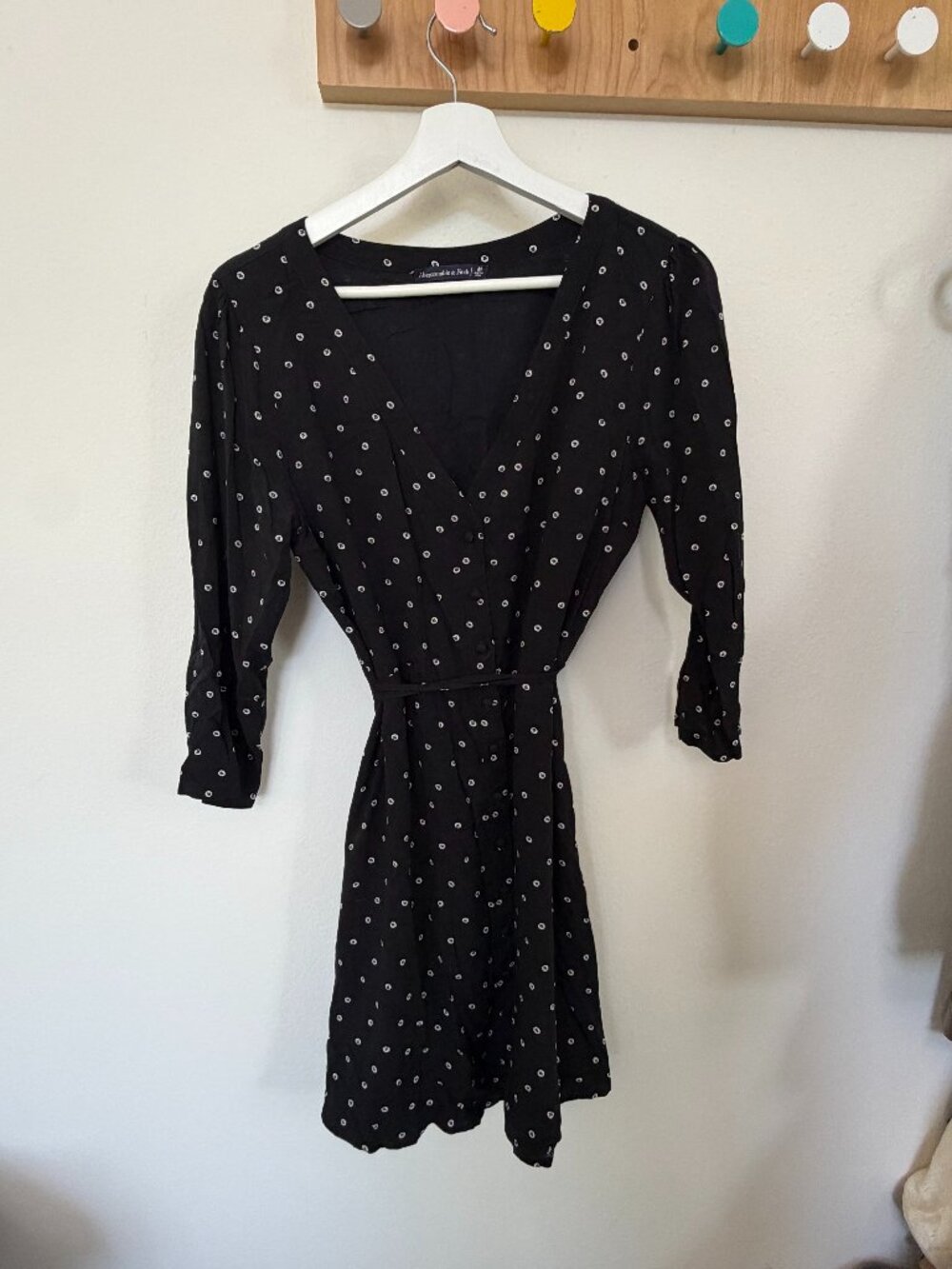 Polka Dot sleeve wrap dress